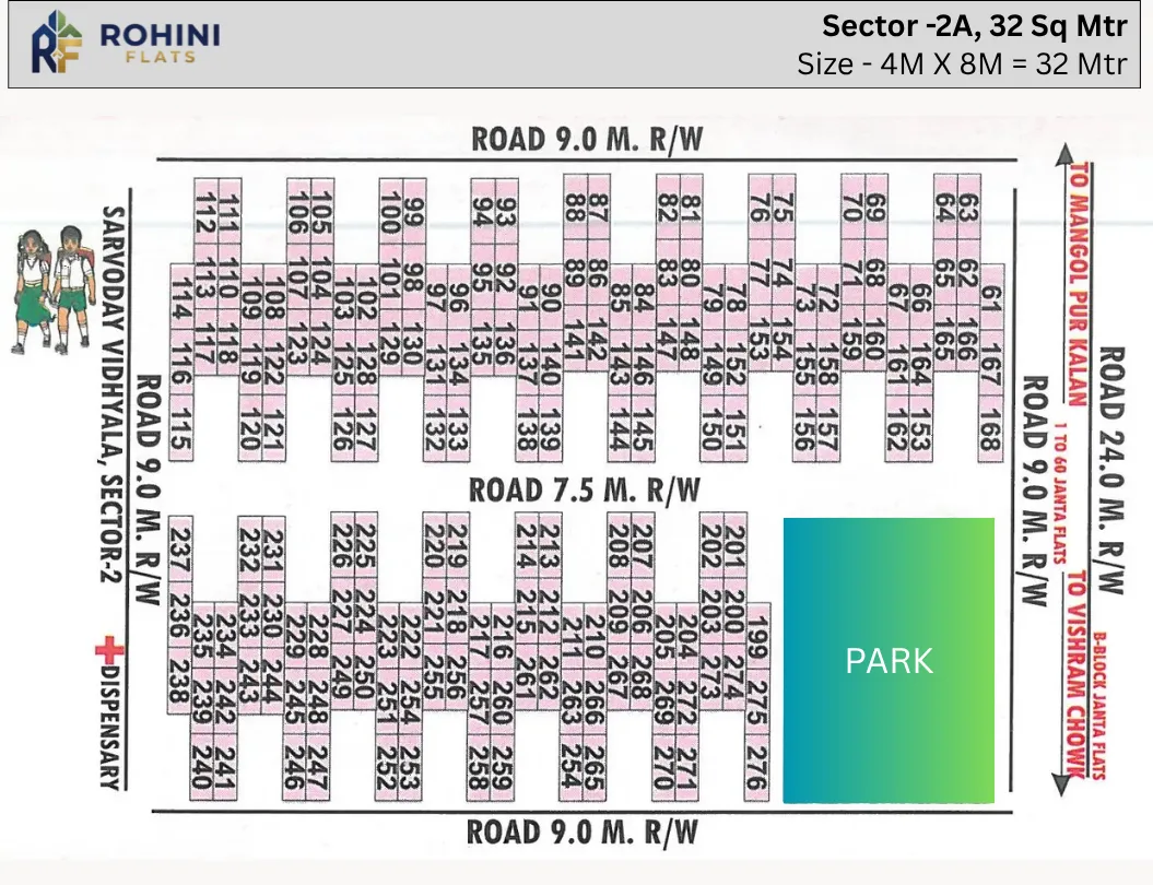 Rohini Sector 2A Part 3 | 32 Mtr